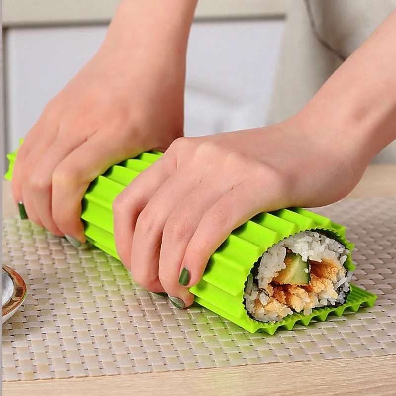 Sushi Making Kit - Silikon gulungan tangan Sushi tirai gulung