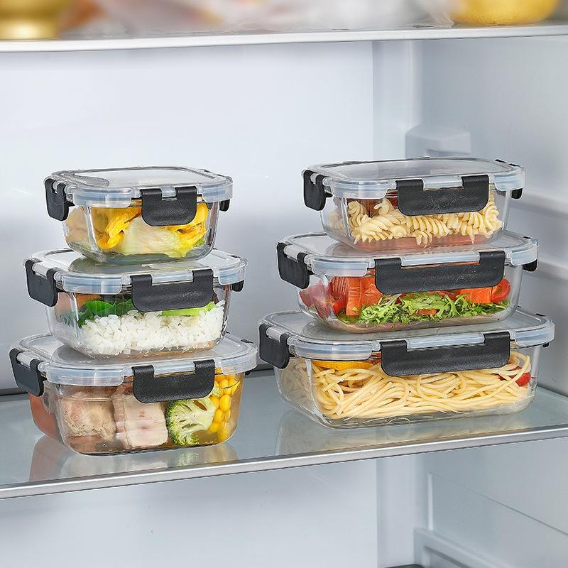 Bento Box - Wadah Penyimpanan Makanan Kaca Anti Bocor