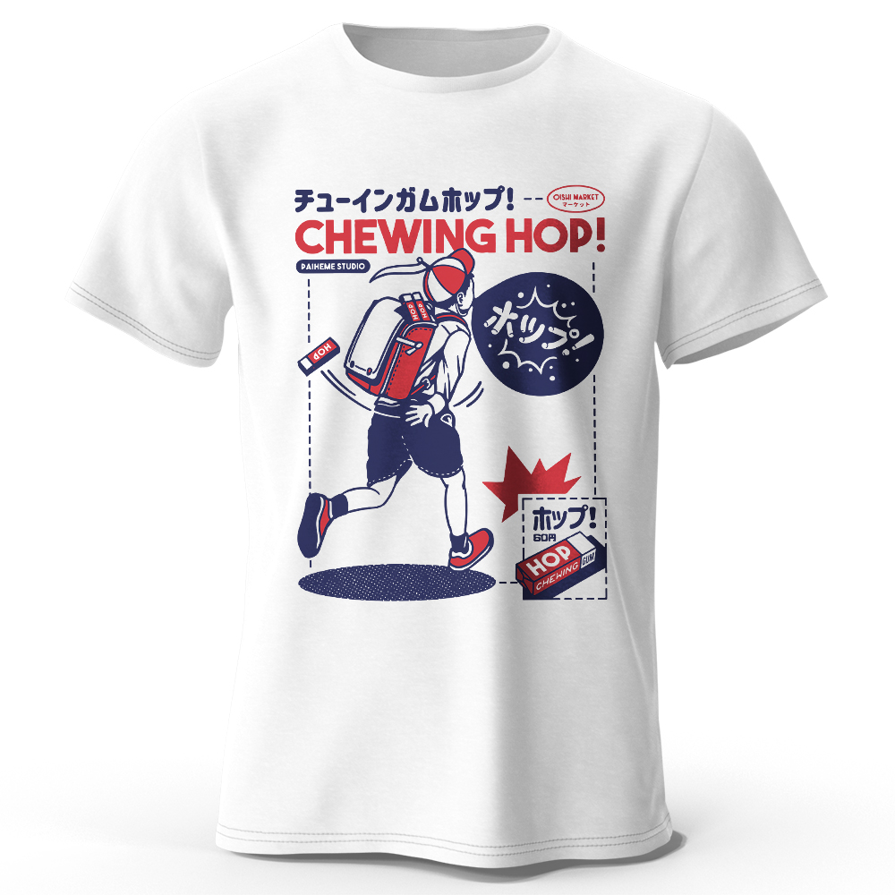 Japanese Snacks - Kaos Cetak Makanan Ringan Jepang yang