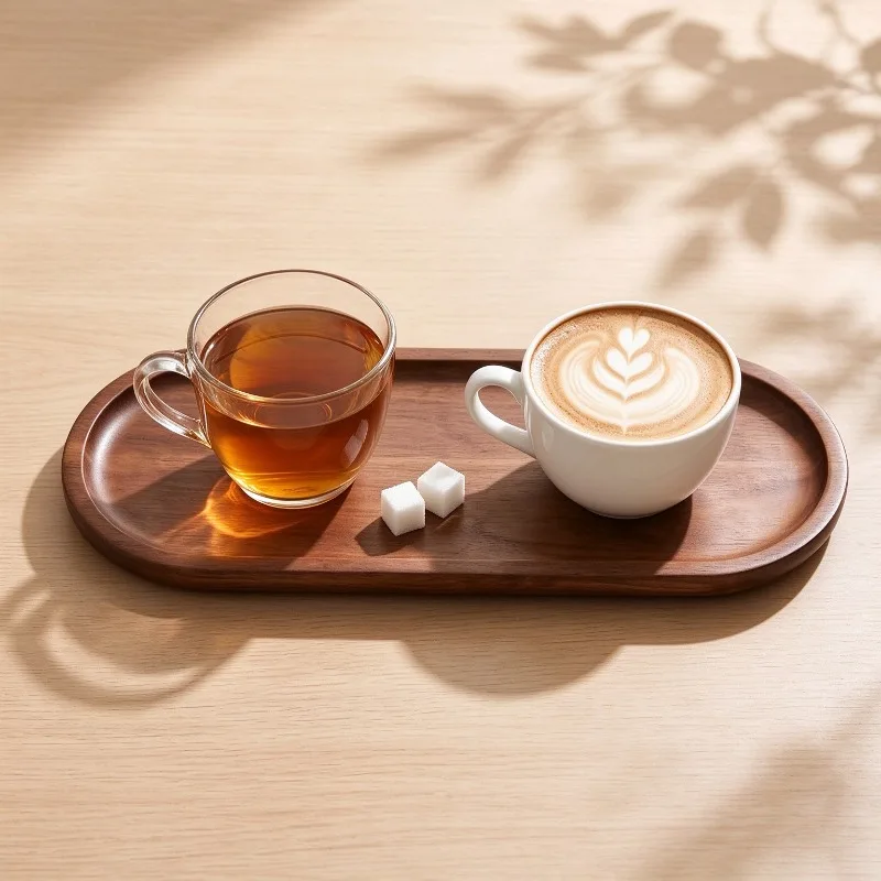 Japanese Tea - Tatakan Gelas Teh Kayu Akasia Bentuk