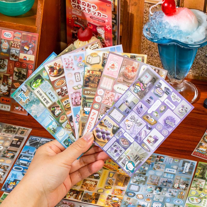 20 buah stiker makanan bergamb - Japanese Snacks ulasan dan harga