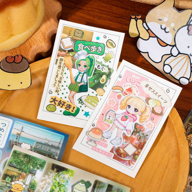 20 buah stiker makanan bergamb - Japanese Snacks ulasan dan harga